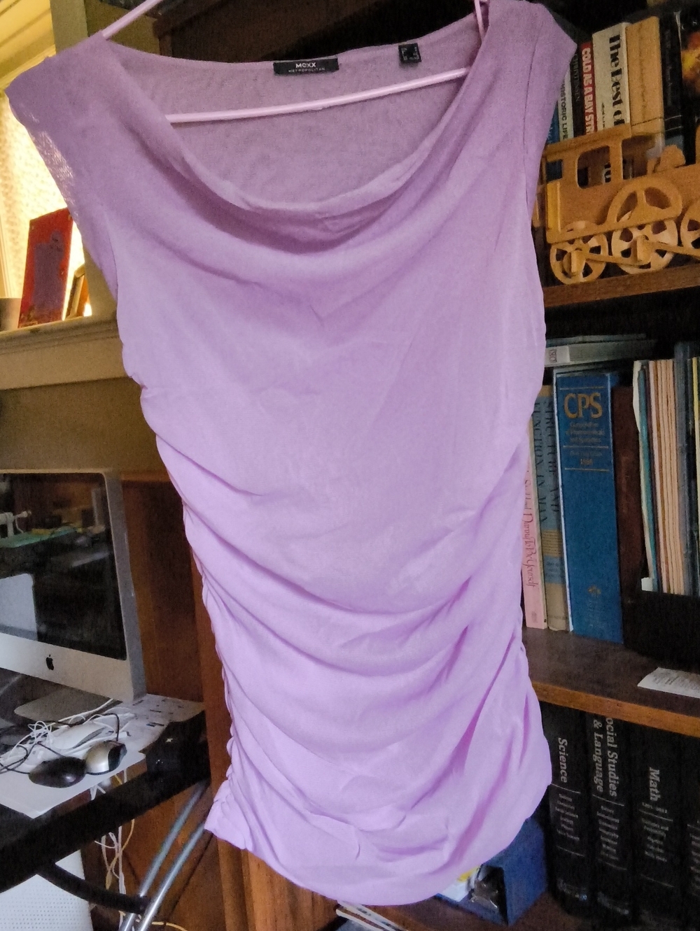 Mexx Lavender Ruched Cowl Neck Tank